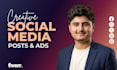 design creative social media posts and ad creatives for your brand