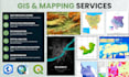 create gis, research map and spatial analysis