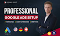 setup google search ads campaign in german and english