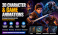 create 3d character and game animations