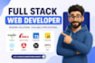 do full stack website development, web application, and software development