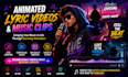 make animated lyric videos and music clips