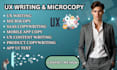 write UX content for saas platforms and mobile applications