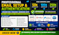 setup amazon ses, mailgun, sendgrid SMTP, spf, dkim and email authentication