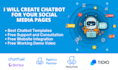 create ai chatbot for social media platforms using manychat, tidio, chatfuel