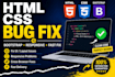 fix html css and bootstrap website bugs