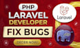 develop PHP laravel websites fix bugs and troubleshoot errors or issues