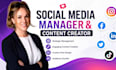 be your social media manager and content creator, social media marketing manager