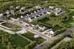 aerial view 3d residential community,estate housing siteplan,property cgi render