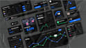 design saas dashboard UI UX in figma wireframe dark mode