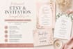 design etsy templates, and etsy invitation