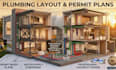 design plumbing layout, water supply and drainage plans for permits