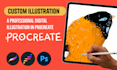 create a professional digital illustration in procreate