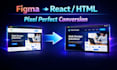 convert figma or PSD to responsive react js or HTML using tailwind CSS