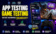 do beta test, website testing, app test, game test and provide feedback
