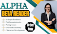 alpha read and beta read literary fiction, romance beta reader