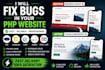 fix bugs and issues in your PHP website