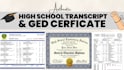 design authentic high school transcript, diploma certificate, ged