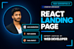 create a modern responsive react landing page using tailwind CSS