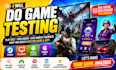 do game testing, play test your steam, pc, mobile game ,app test manual test