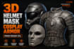 sculpt 3d mask 3d helmet and cosplay armor for 3d printing
