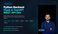 develop python flask backend rest API and react frontend