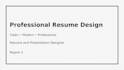 create a professional ats friendly resume design