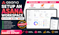 setup an asana workspace, automations, project manager asana, virtual assistant