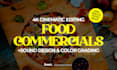 edit cinematic food and restaurant promo videos