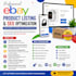 do ebay product listing, and ebay SEO optimization