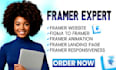 build a  well designed, pro website or framer landing page