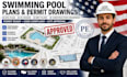do swimming pool design, swimming pool permit site plan, 3d swimming pool design