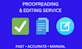 proofread and edit your english text manually