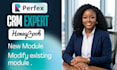 do perfex CRM module development, customization, honeybook CRM setup