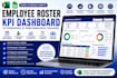 create employee roster spreadsheet kpi dashboard and attendance tracker