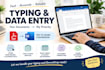typing, copy paste, and document formatting