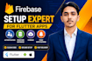 professionally integrate firebase services in flutter app