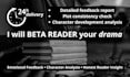 professionally beta read your drama manuscript