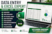 do data entry excel work and pdf conversion