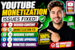 fix youtube monetization issues, reused content and google adsense problem