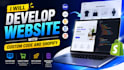 do custom website design and development using ai, shopify, wordpress, or wix