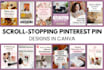 design professional pinterest pins in canva for etsy and businesses