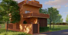 interior, exterior, landscape, 3d rendering