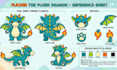 design custom plush reference sheet stuffed animal toy design plushie tech pack