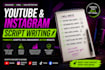write engaging youtube and instagram scripts for viral content