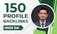 do 150 SEO profile backlinks with high da