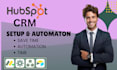 setup hubspot CRM automation workflows and sales funnels