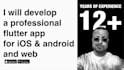 develop a professional flutter app for ios android and web