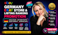 promote germany ebay store germany ebay listing ranking germany ebay promotion