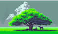 do pixel art background scene landscape pixel animation, pixel tileset